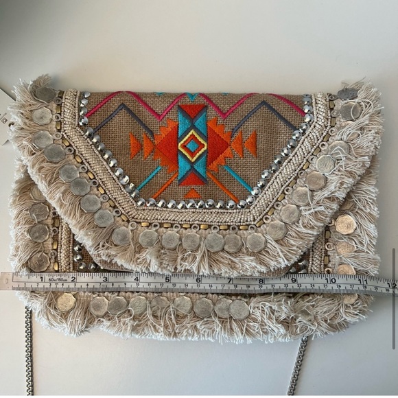 NWT Antik Kraft Bohemian Beaded Fringe
Clutch w removable strap - Picture 15 of 15